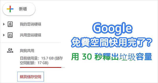 Google 空間不足怎麼辦？官方「儲存空間管理工具」智慧又快速整理 Google Drive / Gmail 及相簿