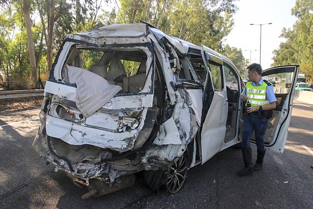 The Toyota Alphard the victim was driving had broken down in the slow lane. Photo: Handout