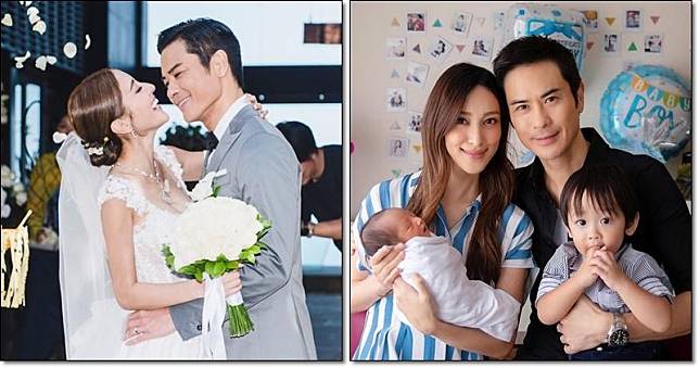陳凱琳嫁鄭嘉穎兩年，已為丈夫誕下兩個可愛兒子。（陳凱琳Instagram圖片 / 明報製圖）