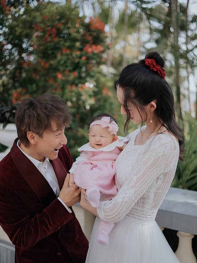 方力申和葉萱的女兒也是婚禮主角。翻攝方力申IG