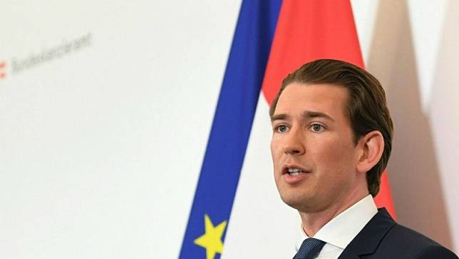 奧地利國會27日進行投票，通過對總理庫爾茨的不信任案。(法新社)