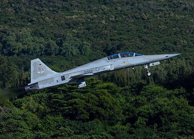 台灣空軍F5F戰機已解除戰備。（Getty Images圖片）