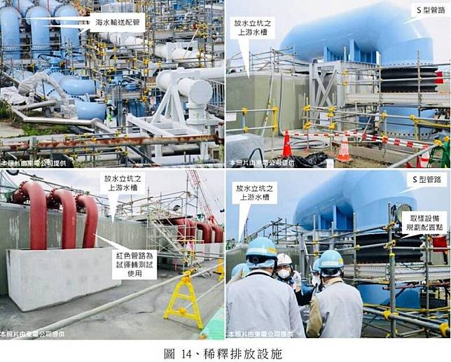 日本核廢水排放前，台灣團勘查福島核電廠照片。(取自原能會出國報告書)