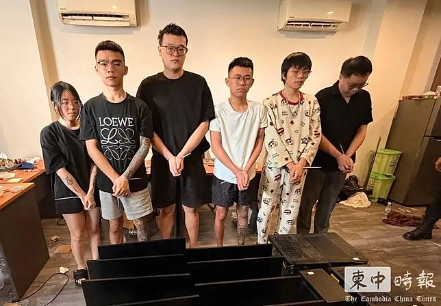 6名台灣男女在柬埔寨涉嫌從事電信詐騙，遭柬埔寨警方逮捕，金邊初級法院下令羈押。（圖／翻攝自柬中時報）