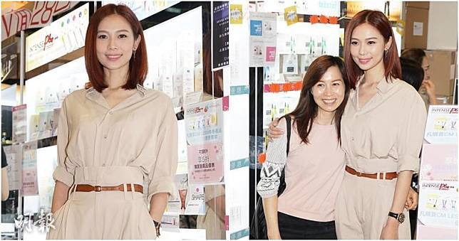 楊秀惠的美妝店參加了業內大型美容展，期間引來不少途人集郵。（大會提供）