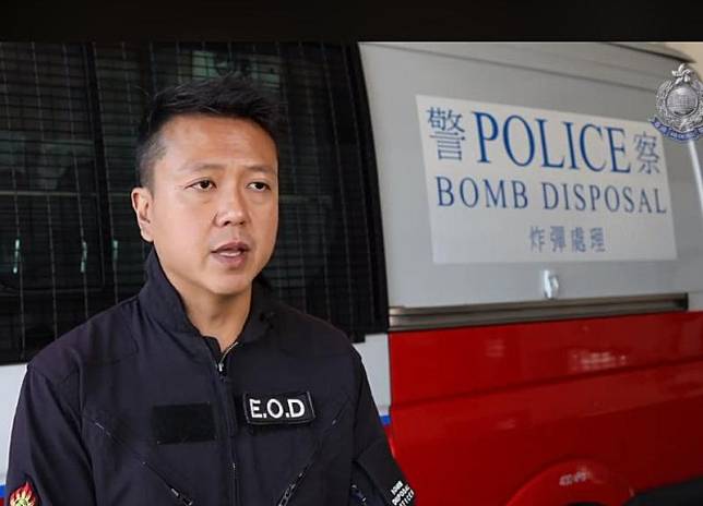 李展超指若這兩枚土製炸彈在鬧市引爆附近公眾都會死亡(香港警察facebook)