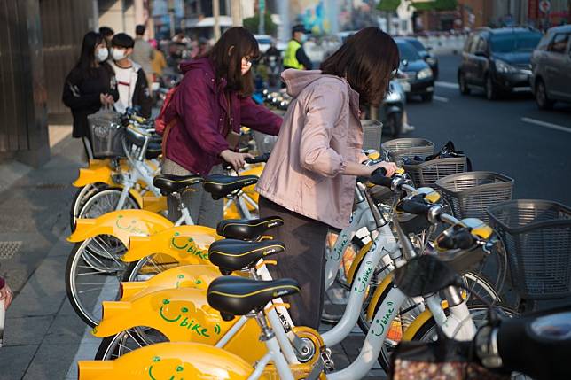 嘉市YouBike百站達標。 （記者湯朝村攝）