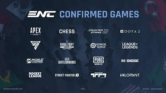 首屆電競國家盃參賽項目（來源：EWC 官網）