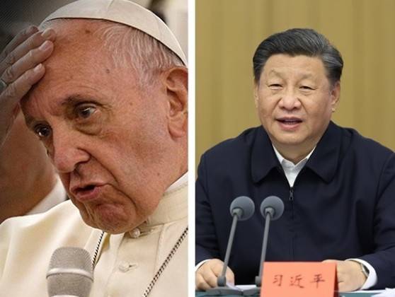 梵蒂岡消息人士表示，梵蒂岡告訴中國，方濟各願與習近平會面，但中方婉拒。   圖：翻攝自臉書/新頭殼合成（資料照）