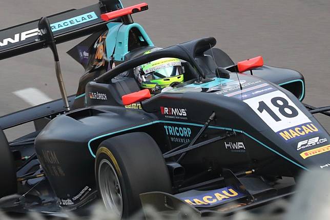 German racing driver Sophia Floersch driving for HWA Racelab at the 2019 Macau Grand Prix’s first qualifying session. Photo: K.Y. Cheng