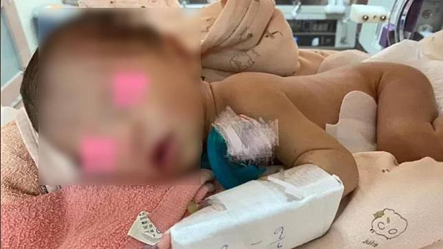 台中市烏日林新醫院疑出現照顧女嬰不當情形。（圖／翻攝自烏日大小事臉書）