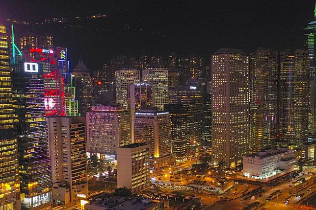 Hong’s Kong’s Central district at night. Photo: Martin Chan