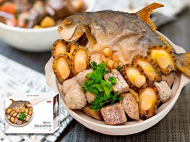 澎湃的鮑魚黃金鯧米粉禮盒 (圖片提供/鄧師傅功夫菜-青年店)