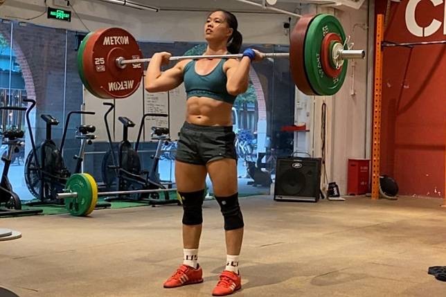 Chen Aichan working out in Shanghai. Chen said she was inspired by her homeland to win the CrossFit Open this year. Photo: Handout