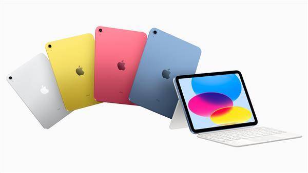 蘋果 iPad 系列在第三季出貨量達1,450萬台，市占率達37.5%。圖為10月18日甫發表的第10代入門款 iPad。取自Apple
