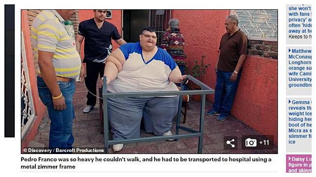 佛明哥送醫時無法自己走路，要用全框的拐杖和輪椅支撐(圖／翻攝自Daily Mail)