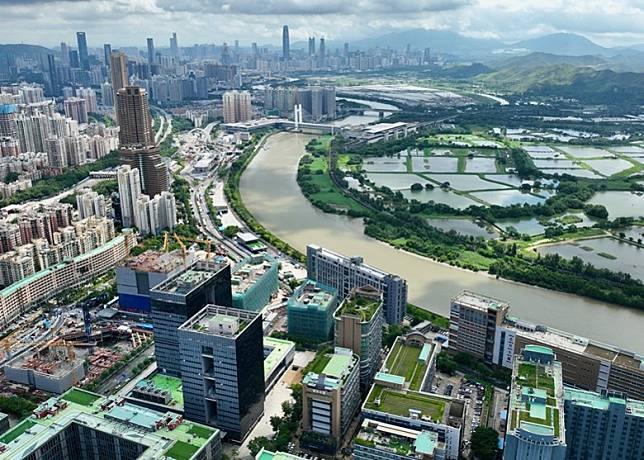 中港落實促進粵港澳大灣區數據跨境流動；圖為河套深港科技創新合作區。（中新社圖片）