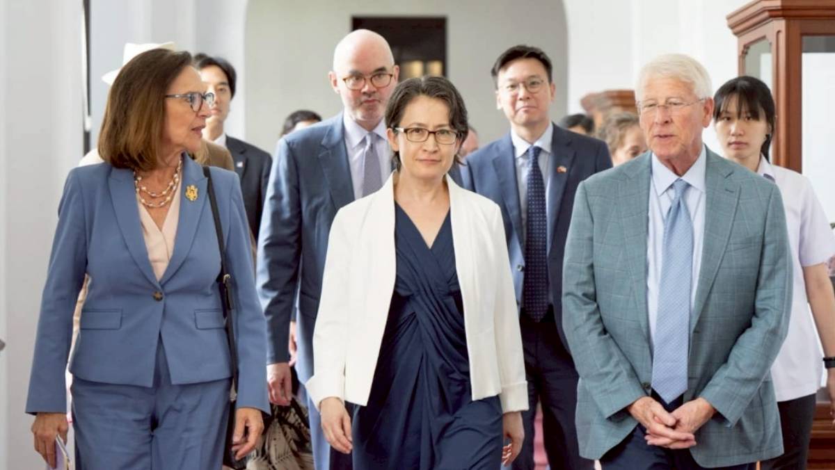 會晤美參院軍委會主席蕭美琴喊「老朋友」：期待台美持續攜手合作| 太報| LINE TODAY