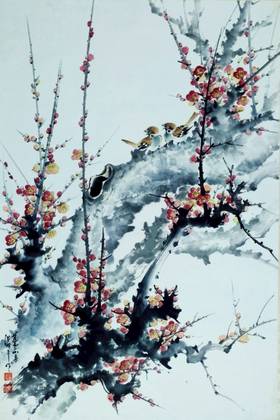 梅花萬杂墨 写意水墨梅花15图，画梅笔带香！