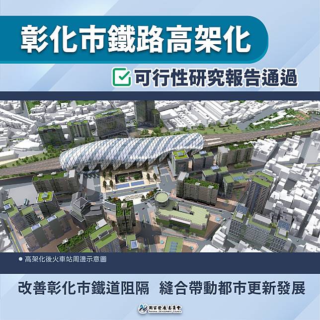 國發會18日審議通過交通部陳報「彰化市鐵路高架化可行性研究」及「高雄捷運小港林園線可行性研究報告」。(圖:國發會臉書)