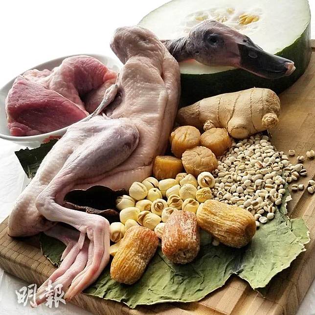 冬瓜薏米水鴨湯材料（圖片由Bonnie Li提供）