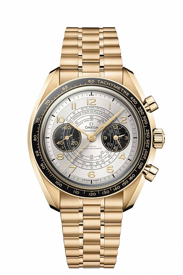 Omega Speedmaster Chronoscope Paris 2024 in Moonshine Gold