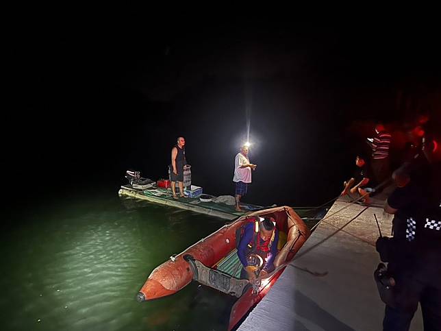 軍人身分的釣客在烏山頭水庫釣魚失聯，警消五日晚上搜尋未獲。（民眾提供）