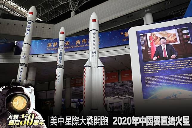 中國航太發展正積極追趕美國。（湯森路透）