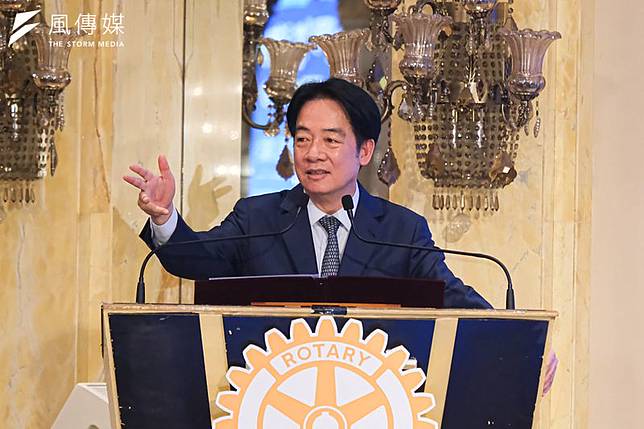 總統賴清德（見圖）22日出席「團結國家十講」第一講。（劉偉宏攝）