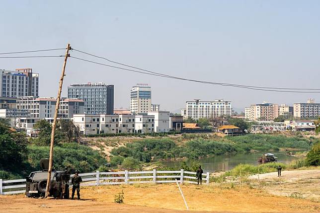 This photo taken in Mae Sot, Tak province of Thailand on Feb. 10, 2025 shows the border area between Thailand and Myanmar. (Xinhua/Lin Hao)