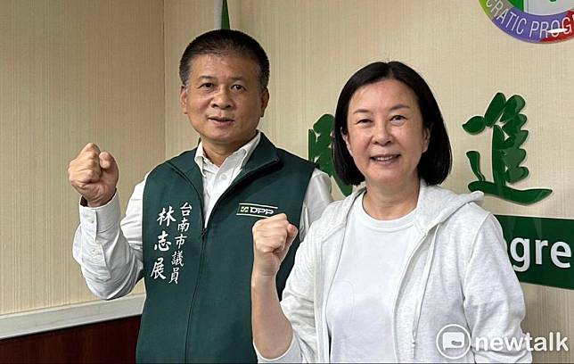 台南市議會議長邱莉莉與副議長林志展。   圖：黃博郎／攝（資料照片）