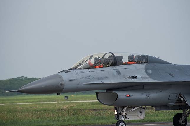 中華民國空軍現役F-16戰機於嘉義基地。（資料照片，攝影：李昆翰）