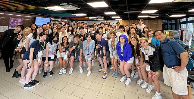 美國華盛頓州Bellevue的國際高中學生們，5月19日參與開南大學主辦「台灣影視體驗營」活動。圖：開南大學提供