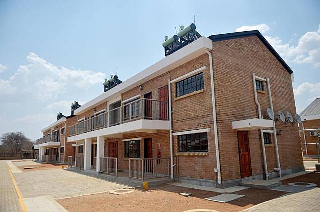 This photo taken on Oct. 27, 2024, shows teacher's dormitory of the China-aided Ramaeba Primary School in Kazungula village of Kasane town, Botswana. (Photo by Tshekiso Tebalo/Xinhua)