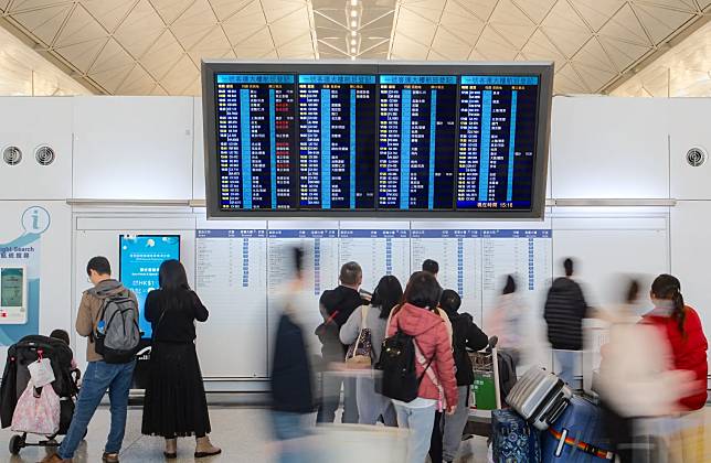 香港國際機場客流繁忙。（中通社資料圖片）