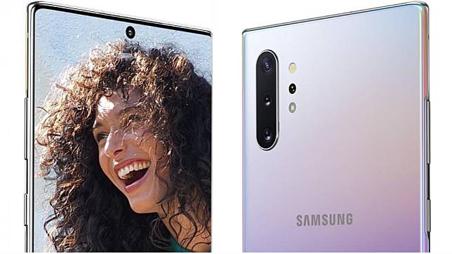 三星推出Note 系列史上螢幕最大的6.8吋 Note 10+，主相機搭載4鏡頭。(圖三星提供)