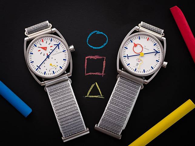 LOUIS ERARD與ALAIN SILBERSTEIN再度攜手，推出三針一線（左）與大三針日期腕錶（右）兩種版本。
