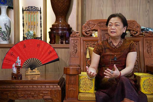 First female leader of the Hong Kong Chiu Chow Chamber of Commerce Winnie Ko Pui Shuen in an interview with Xinhua in Hong Kong, south China, Sept. 16, 2024. (Xinhua/Wang Shen)