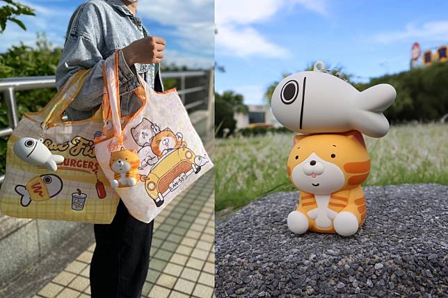 小北百貨推出「白爛貓矽膠公仔購物袋」（小北百貨提供）