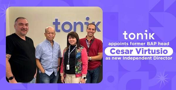 Pioneer digital bank Tonik announces the appointment of its new Independent Director, Former BAP Head Mr. Cesar Virtusio.
