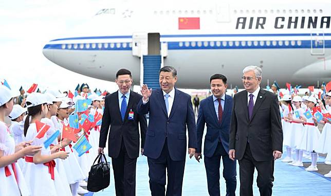 Chinese President Xi Jinping arrives in Astana, Kazakhstan, July 2, 2024, for the 24th Meeting of the Council of Heads of State of the Shanghai Cooperation Organization, and a state visit to Kazakhstan at the invitation of Kazakh President Kassym-Jomart Tokayev. (Xinhua/Xie Huanchi)