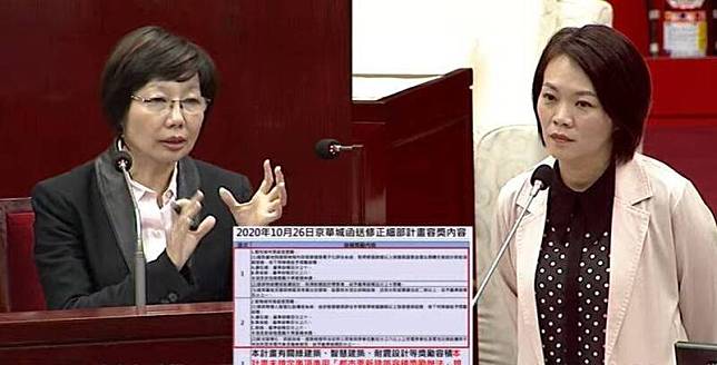 台北市議員簡舒培今天下午於工務部門質詢。(記者楊心慧翻攝)