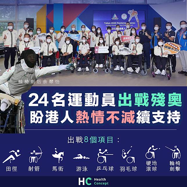 【東京殘奧】24名運動員出戰殘奧 盼港人熱情不減續支持