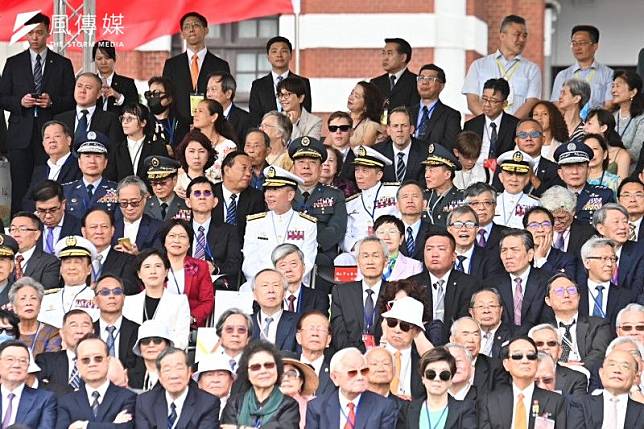 國防部長顧立雄、參謀總長梅家樹、三軍司令等軍方高層都出席520就職典禮。（顏麟宇攝）