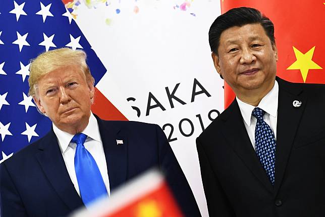 Chinese President Xi Jinping (right) and US President Donald Trump attend a bilateral meeting on the sidelines of the G20 Summit in Osaka, Japan, on June 29. Photo: AFP