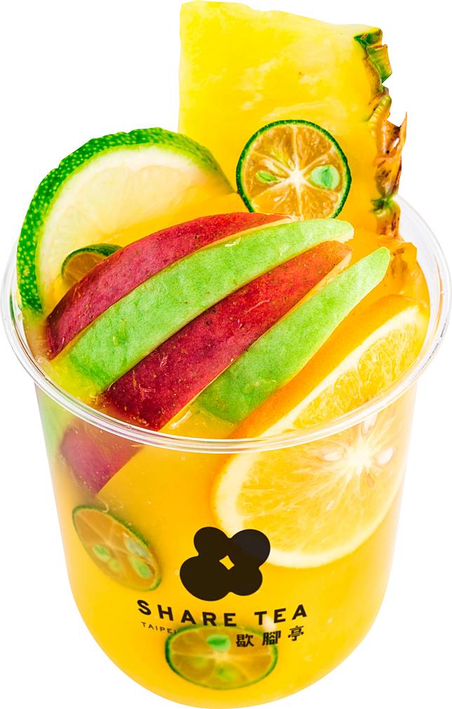 歇腳亭「爆爆水果茶」每杯售價$65（圖片來源：歇腳亭Sharetea）