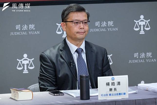 憲法法庭審理國會改革法案今宣判，憲法法庭書記廳長楊皓清說，關於「不得反質詢」的規定，並無立法理由可供參考。（劉偉宏攝）