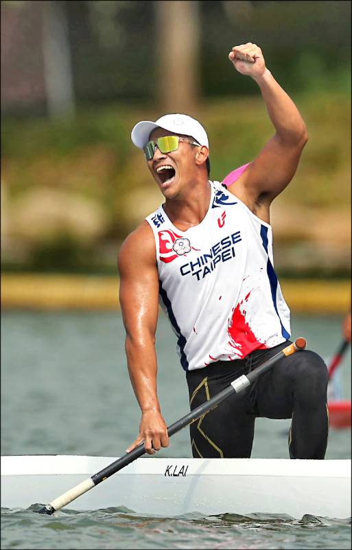 在日本舉行的亞洲輕艇競速錦標賽，賴冠傑收下男子1000公尺單人划艇銀牌，成為首位登上輕艇競速五環殿堂的台灣選手。(資料照)
