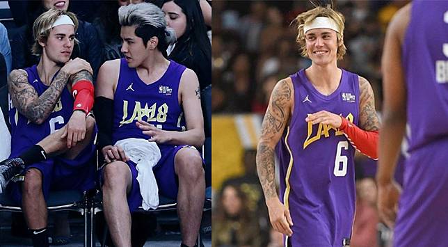 Justin Bieber และ Kris Wu ร่วมทีมกันแข่งขันบาสเกตบอล NBA All Star Celebrity Game