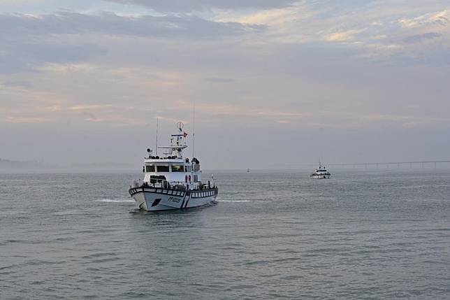 海巡署強調上月27日偵測到3艘中國海警船艦，當下派遣南投艦前往處置。示意圖，非當市船隻。（資料照片／讀者提供）